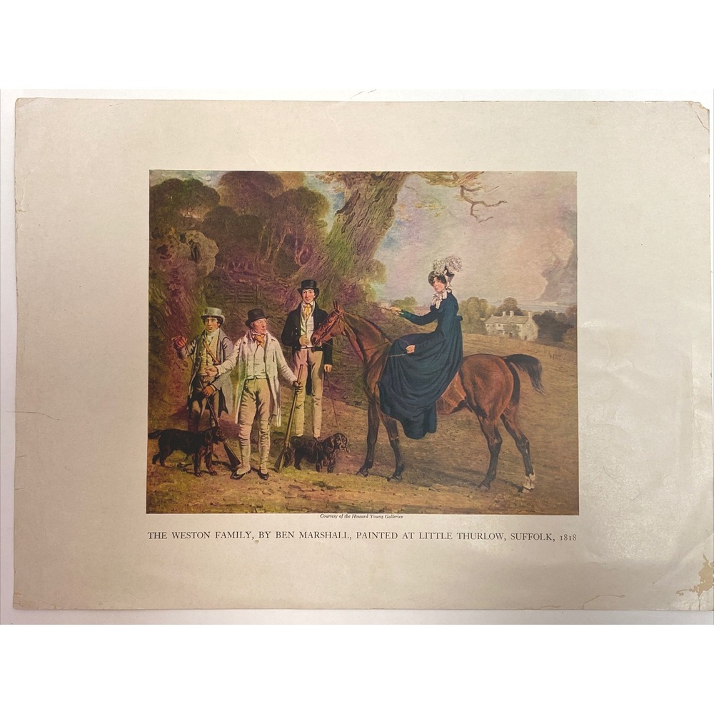 The Westin family Print by Ben Marshall painted at‎ Little Thurlow Suffilk 1818